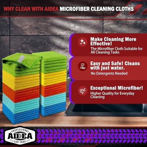 Microfiber Cleaning Cloth, 50PK