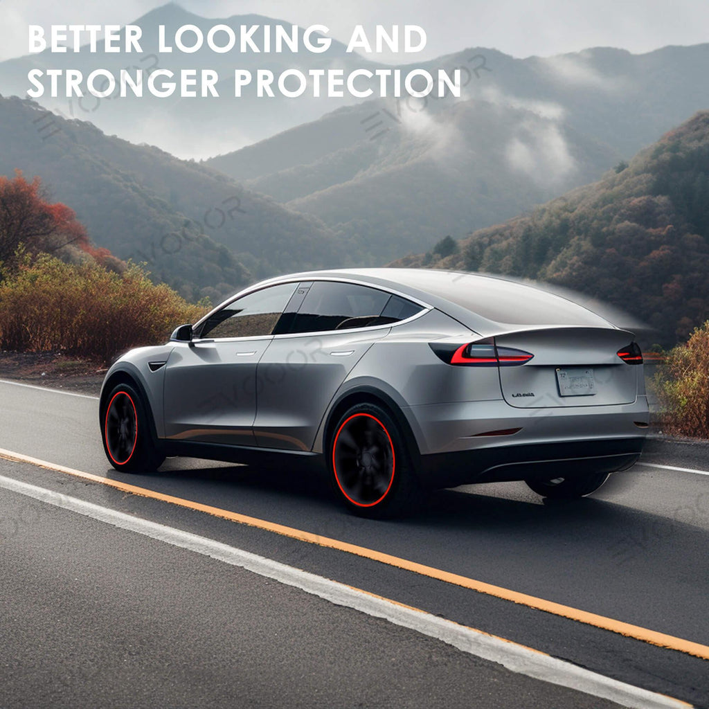 Model Y/3/S/X Wheel Rim Protectors Guard Alloy Wheel from Curb Rash (Set of 4 Rim Protectors) for Tesla(2012-2023)